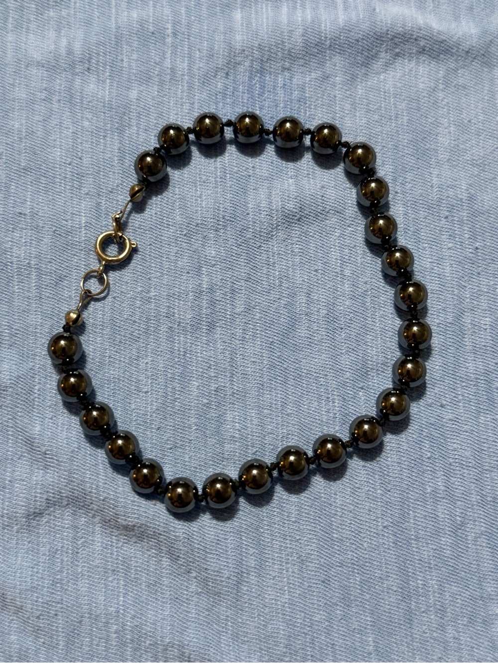 Classic Hematite Beaded Bracelet - Women Jewelry
